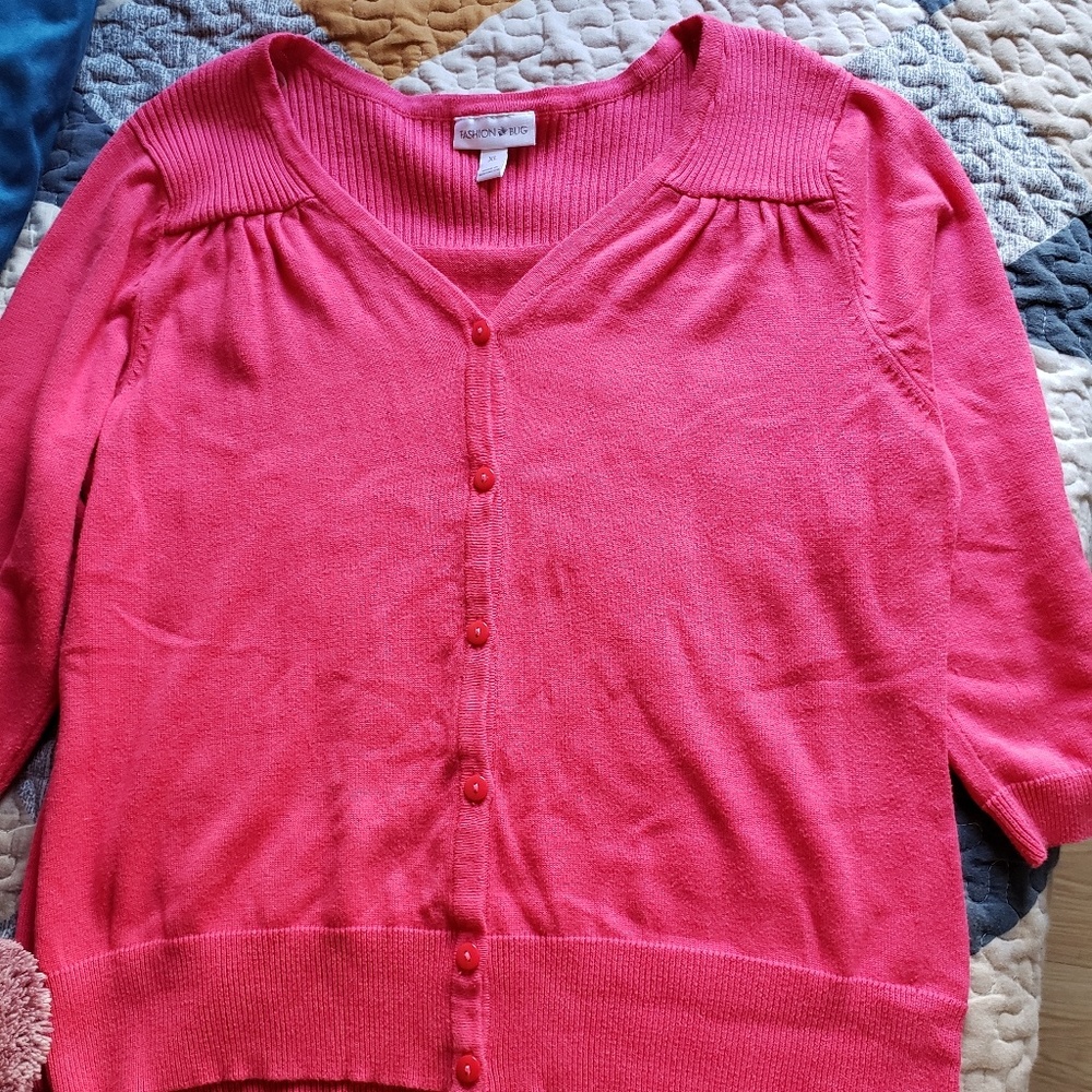 Pink cardigan